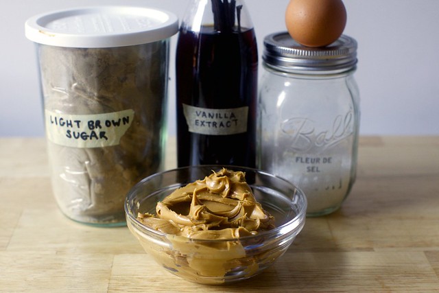 Cookies made with peanut butter and salt