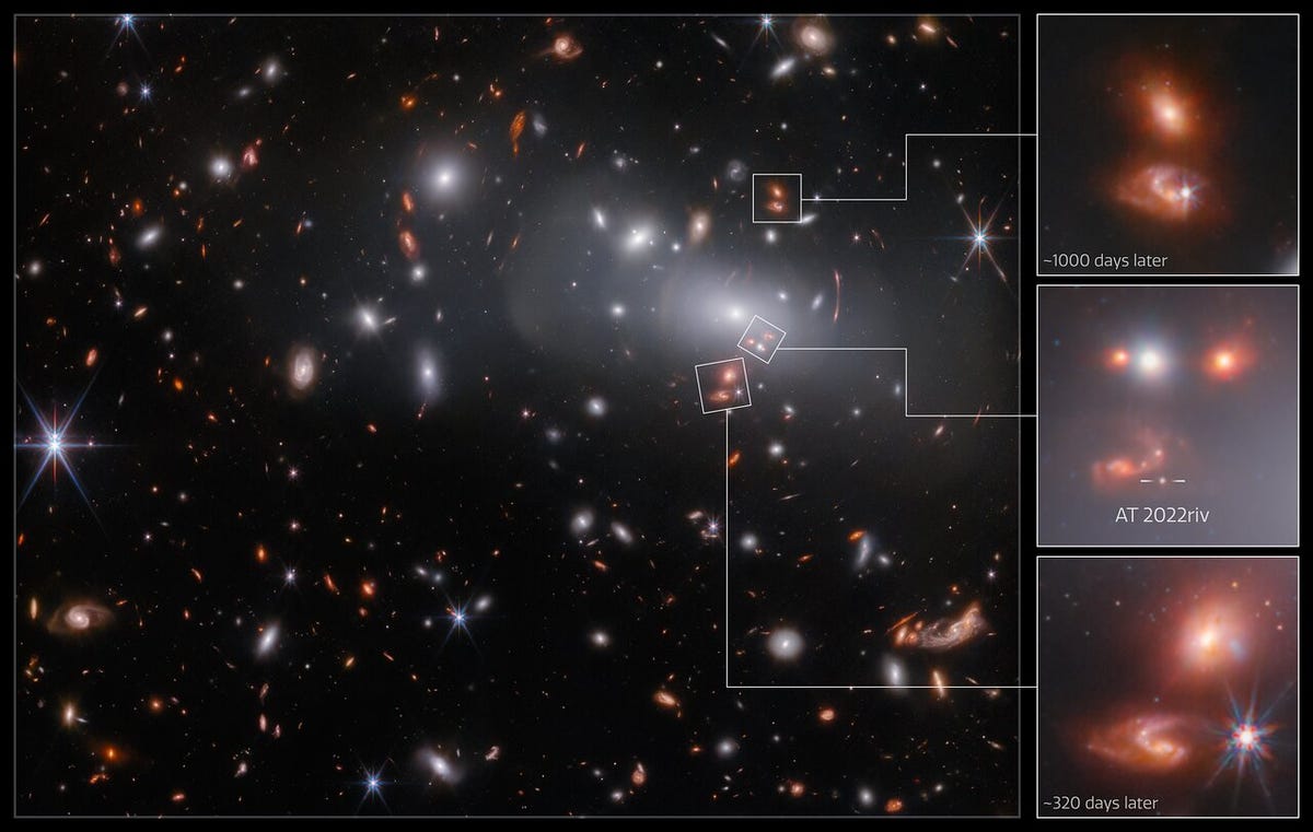 The Wild Webb telescope captured an image of the same galaxy three times